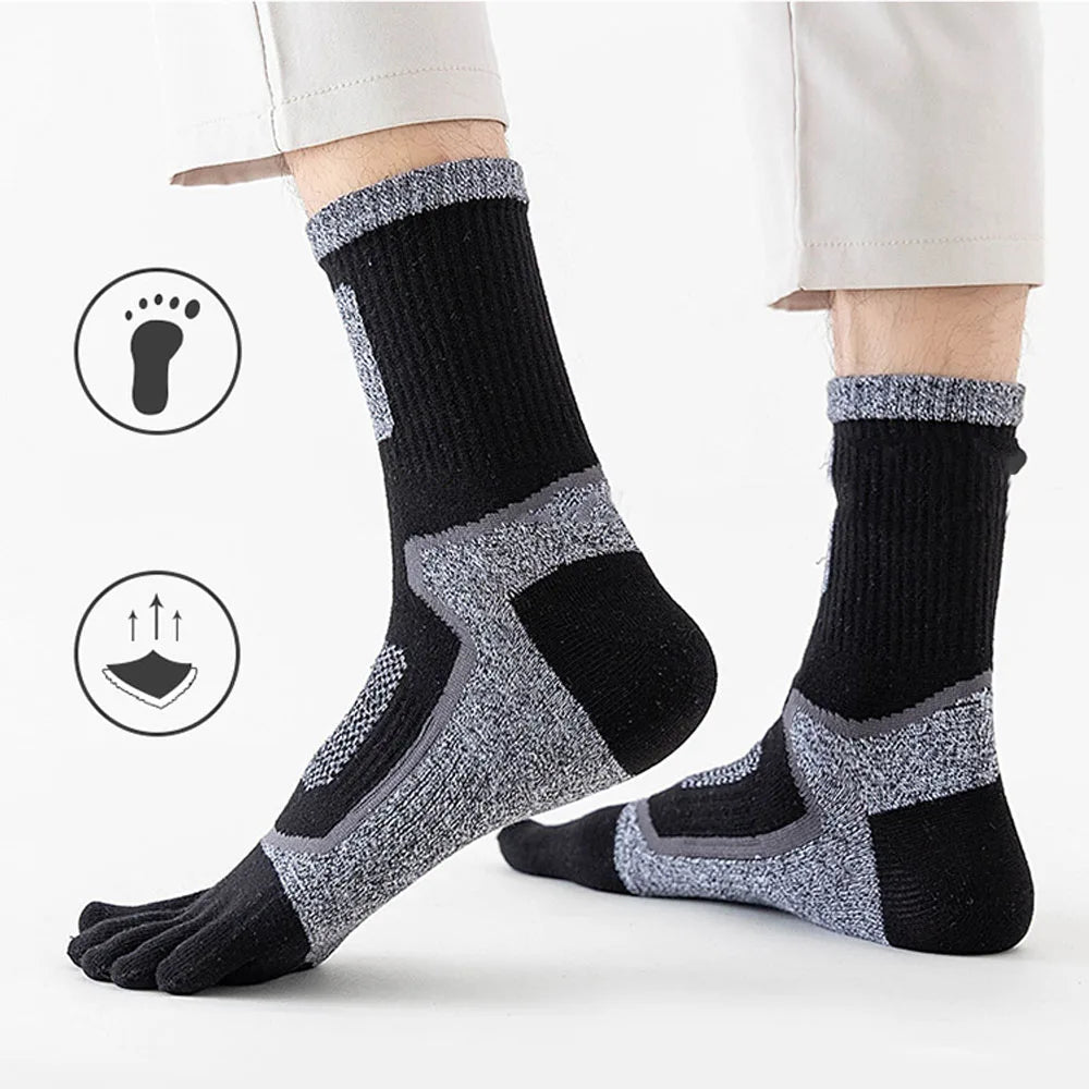 1/3/5 Pairs Toe Sport Short Socks Man Thick Compression Mesh Endurable Fitness Bike Run Outdoor Basketball Travel 5 Finger Socks