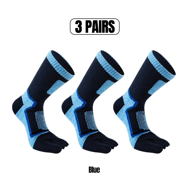 1/3/5 Pairs Toe Sport Short Socks Man Thick Compression Mesh Endurable Fitness Bike Run Outdoor Basketball Travel 5 Finger Socks