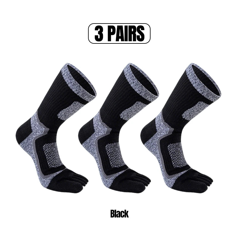 1/3/5 Pairs Toe Sport Short Socks Man Thick Compression Mesh Endurable Fitness Bike Run Outdoor Basketball Travel 5 Finger Socks