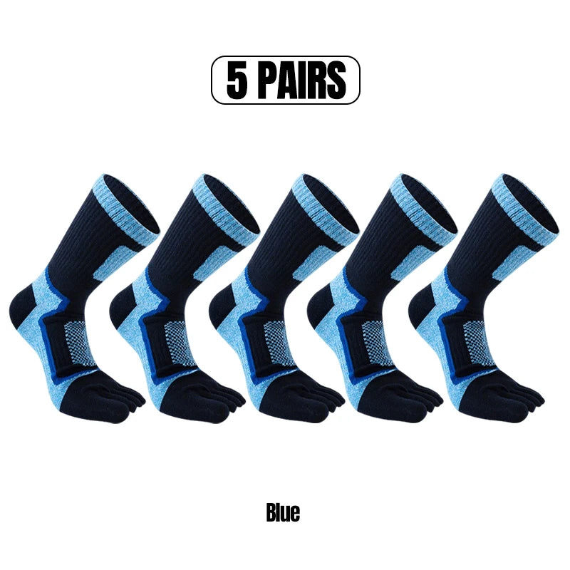 1/3/5 Pairs Toe Sport Short Socks Man Thick Compression Mesh Endurable Fitness Bike Run Outdoor Basketball Travel 5 Finger Socks