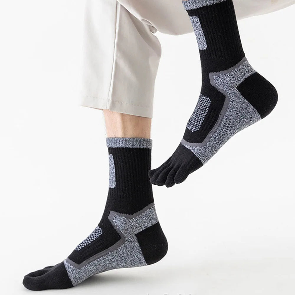 1/3/5 Pairs Toe Sport Short Socks Man Thick Compression Mesh Endurable Fitness Bike Run Outdoor Basketball Travel 5 Finger Socks