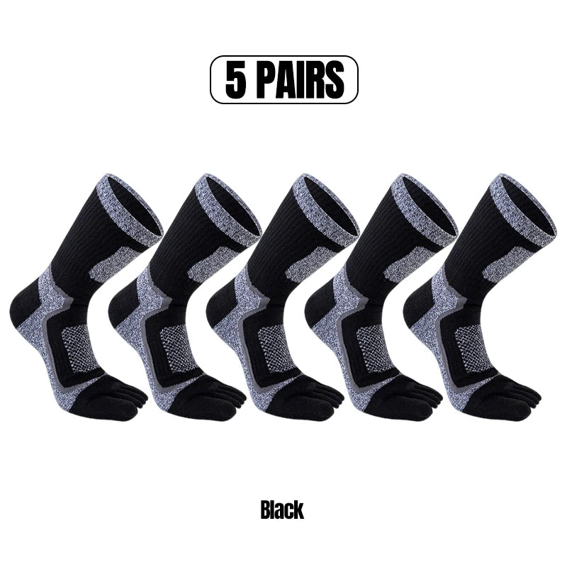 1/3/5 Pairs Toe Sport Short Socks Man Thick Compression Mesh Endurable Fitness Bike Run Outdoor Basketball Travel 5 Finger Socks