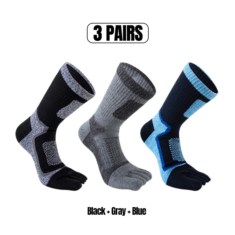 1/3/5 Pairs Toe Sport Short Socks Man Thick Compression Mesh Endurable Fitness Bike Run Outdoor Basketball Travel 5 Finger Socks