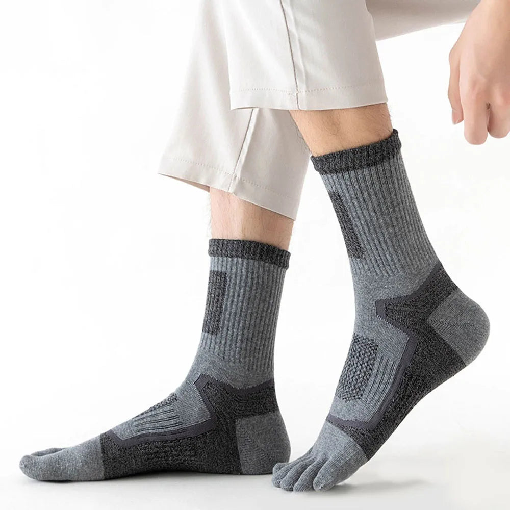 1/3/5 Pairs Toe Sport Short Socks Man Thick Compression Mesh Endurable Fitness Bike Run Outdoor Basketball Travel 5 Finger Socks