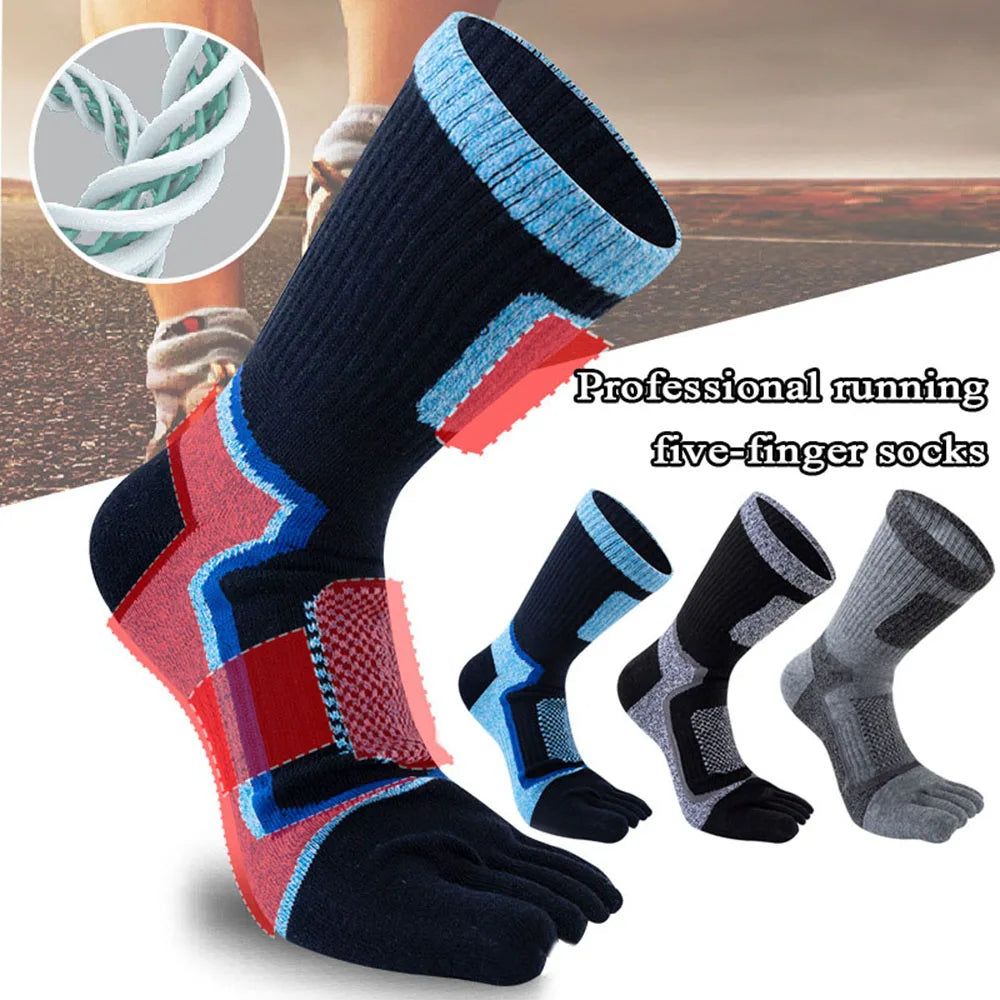 1/3/5 Pairs Toe Sport Short Socks Man Thick Compression Mesh Endurable Fitness Bike Run Outdoor Basketball Travel 5 Finger Socks