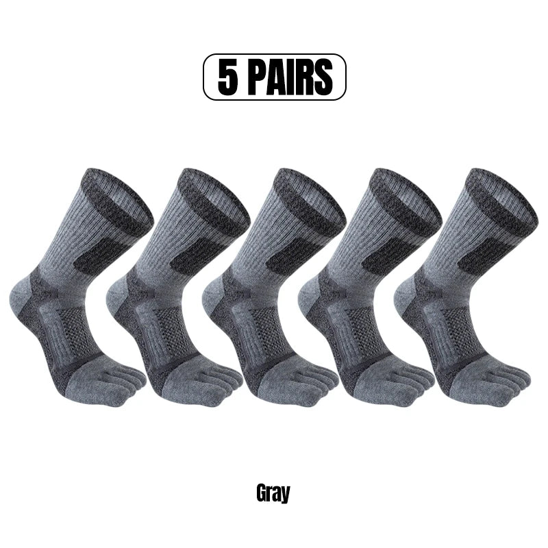 1/3/5 Pairs Toe Sport Short Socks Man Thick Compression Mesh Endurable Fitness Bike Run Outdoor Basketball Travel 5 Finger Socks