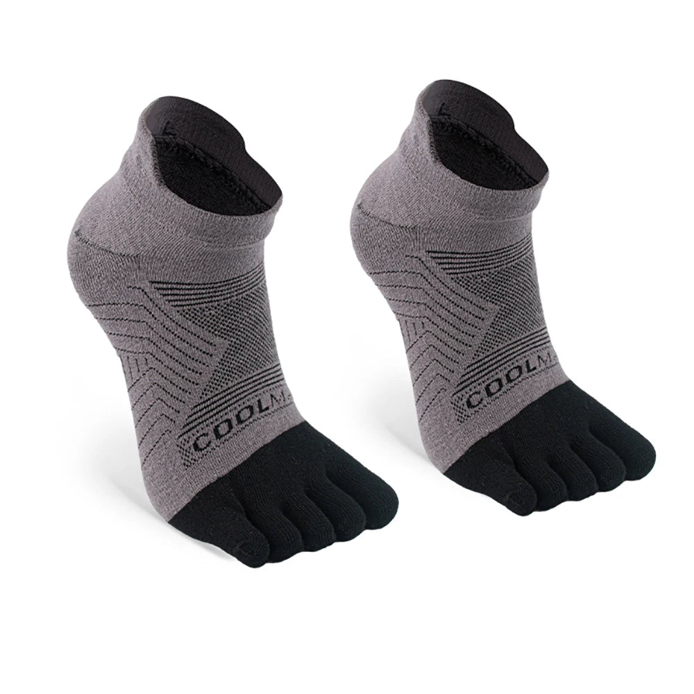 1/4/6 PAIRS COOLMAX Sports Socks Breathable Elastic 5 Toes Sports Socks Quick Drying Wicking Moisture Athletic Running Socks